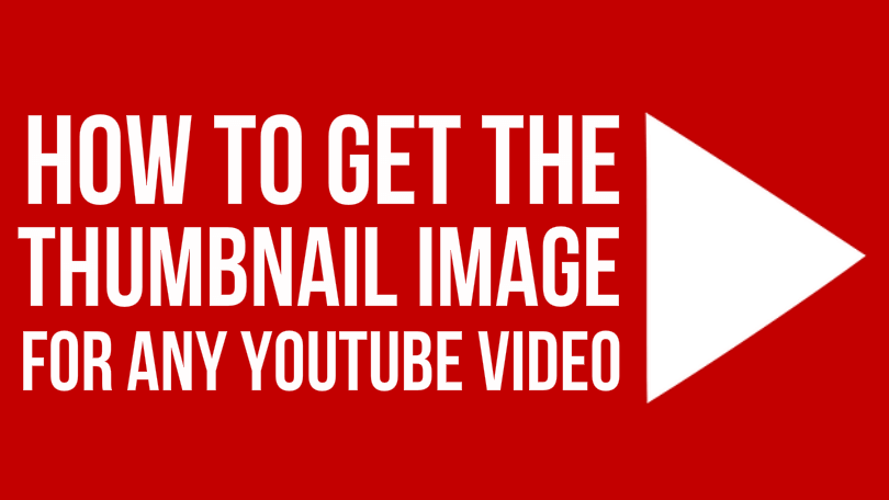How to get the thumbnail image for any YouTube video