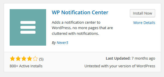 WP Notification Center