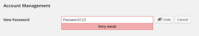 Weak Password
