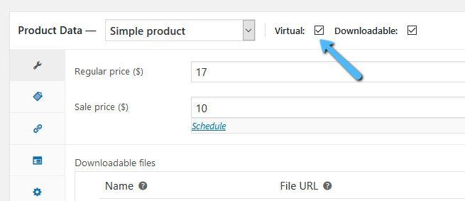 WooCommerce Virtual Product