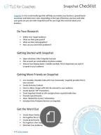 Snapchat Checklist
