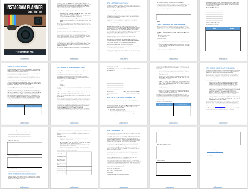 Instagram Marketing Planner 2017 Edition