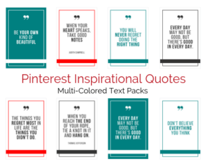 Pinterest Multi-Colored Text Packs