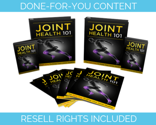 Joint Health PLR Done for You Content