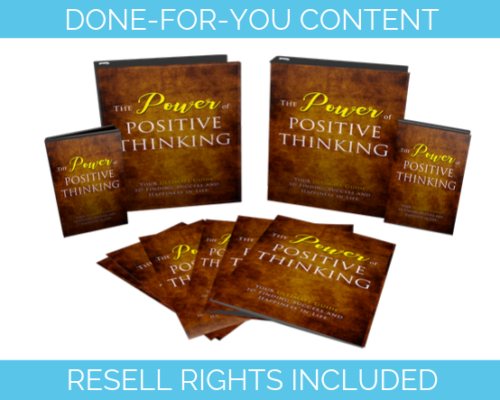 Power of Positive Thinking Done for You Content